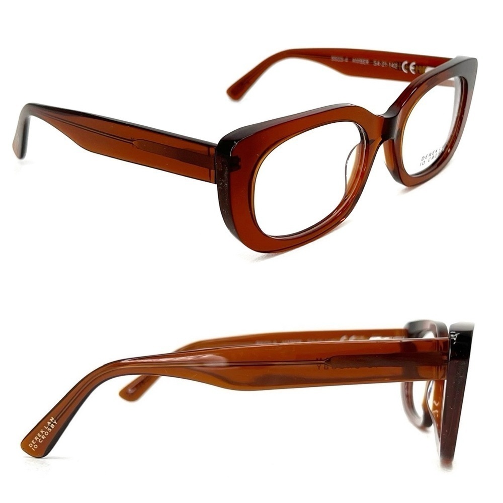 New Derek Lam 10 Crosby Melody Frames Amber Eyeglasses Eye Glasses Eyewear Brown - Picture 2 of 6